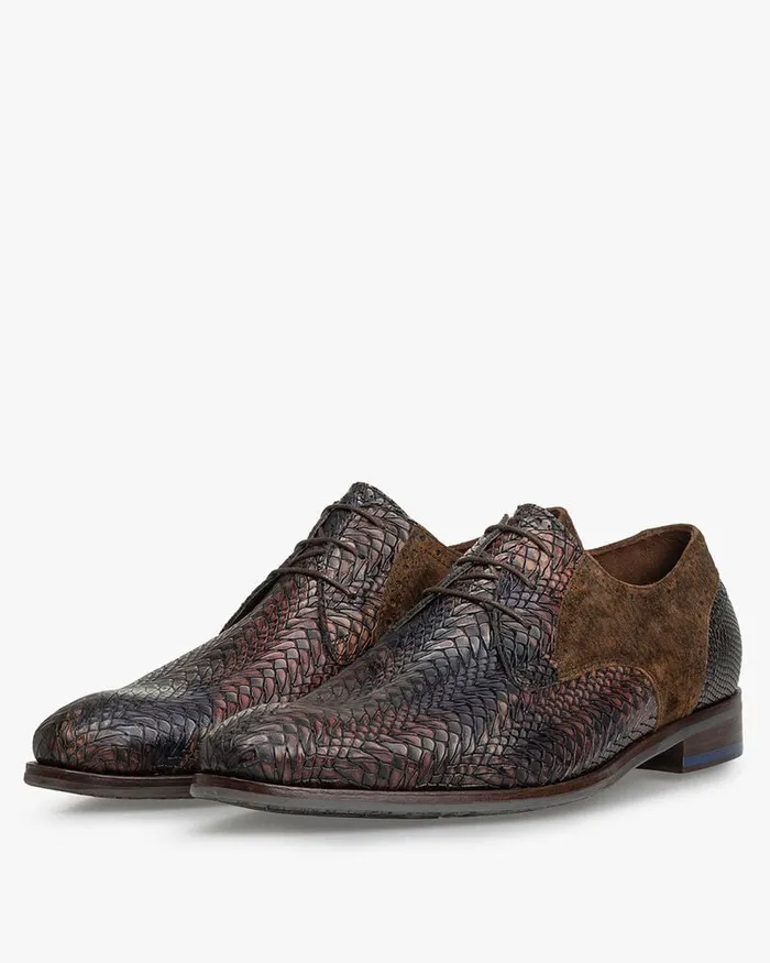 Lace Shoes Men Floris Van Bommel De Stapper 1782 Printed Leather