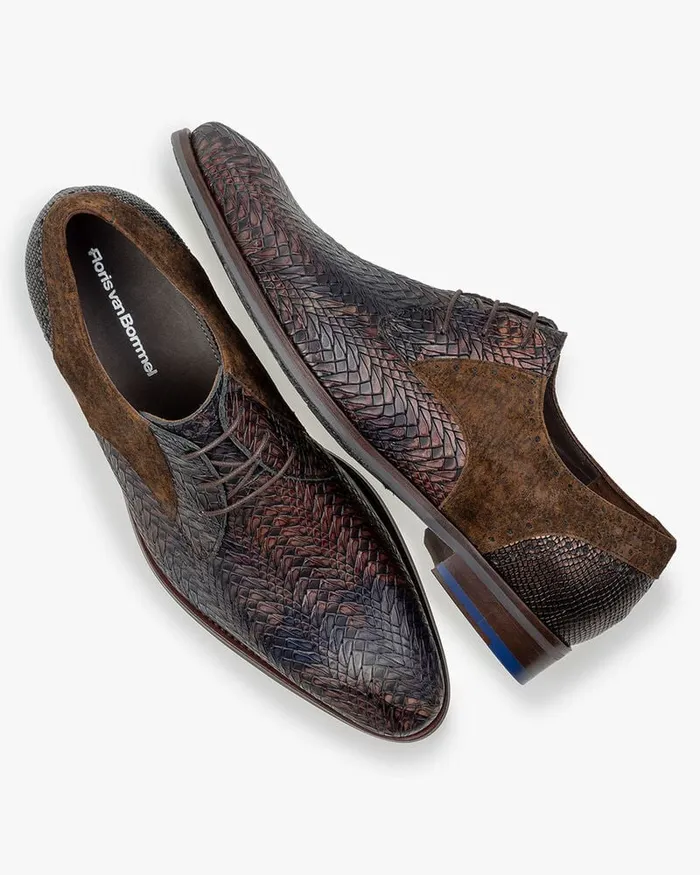 Lace Shoes Men Floris Van Bommel De Stapper 1782 Printed Leather