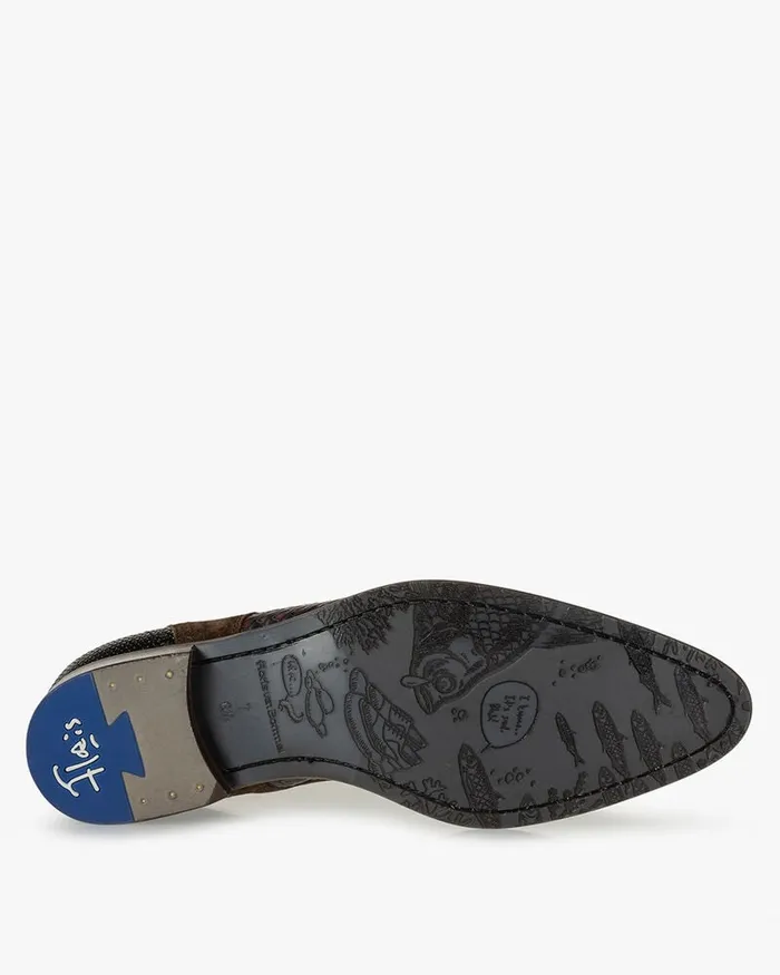 Lace Shoes Men Floris Van Bommel De Stapper 1782 Printed Leather
