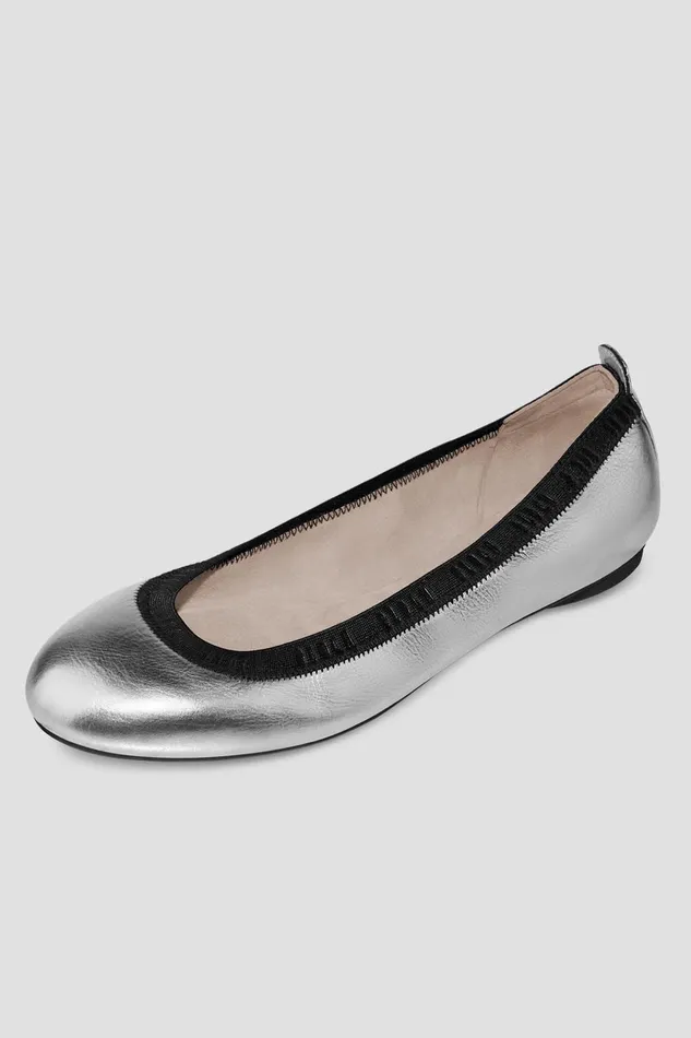 Ladies Carina Ballet Flats Peltro Leather Adult Ballet Flats Bloch