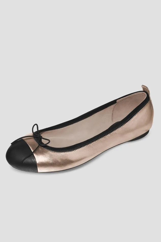 Ladies Chara Ballet Flats Rame Leather Adult Ballet Flats Bloch