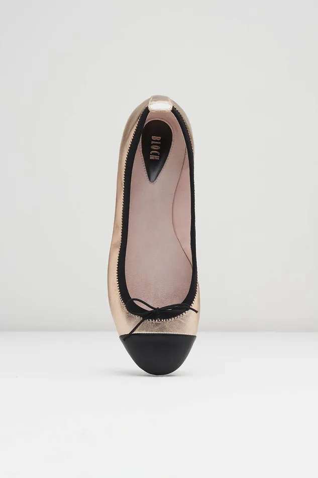 Ladies Chara Ballet Flats Rame Leather Adult Ballet Flats Bloch