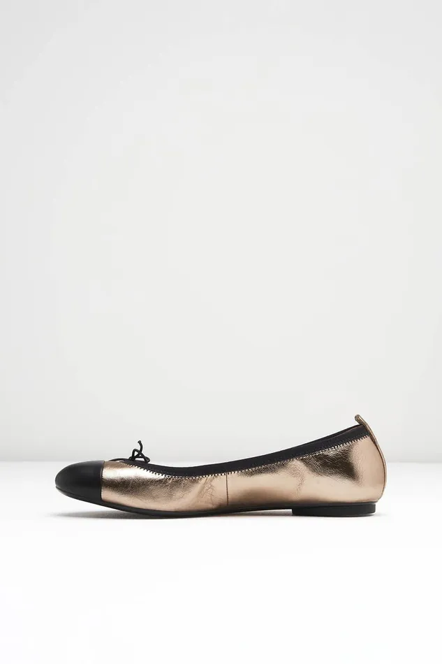 Ladies Chara Ballet Flats Rame Leather Adult Ballet Flats Bloch