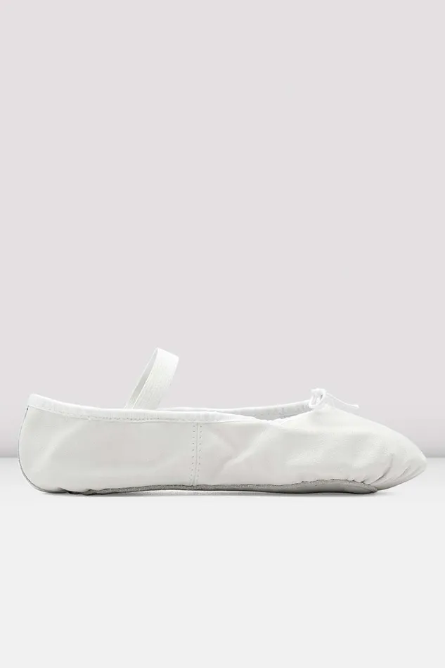Ladies Dansoft Leather Ballet Shoes White Leather Adult Ballet Bloch