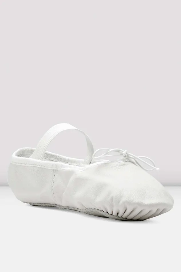 Ladies Dansoft Leather Ballet Shoes White Leather Adult Ballet Bloch