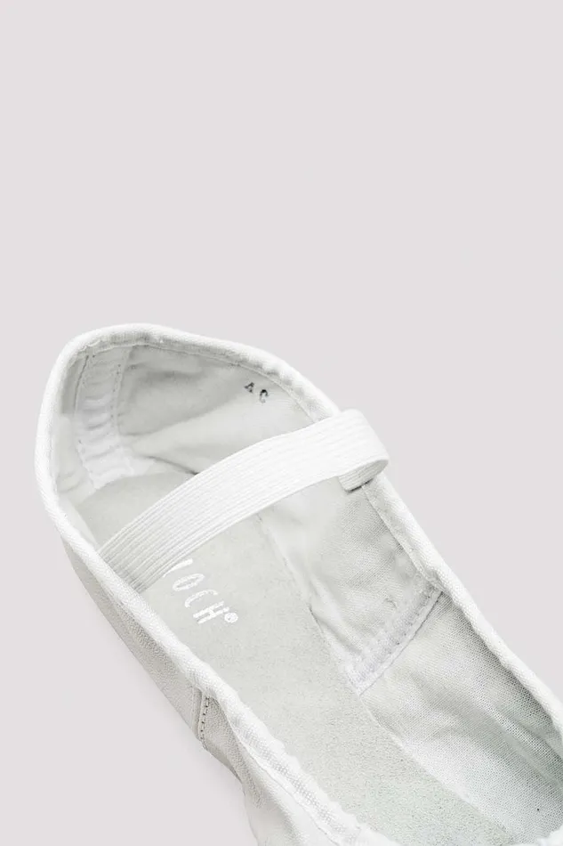 Ladies Dansoft Leather Ballet Shoes White Leather Adult Ballet Bloch