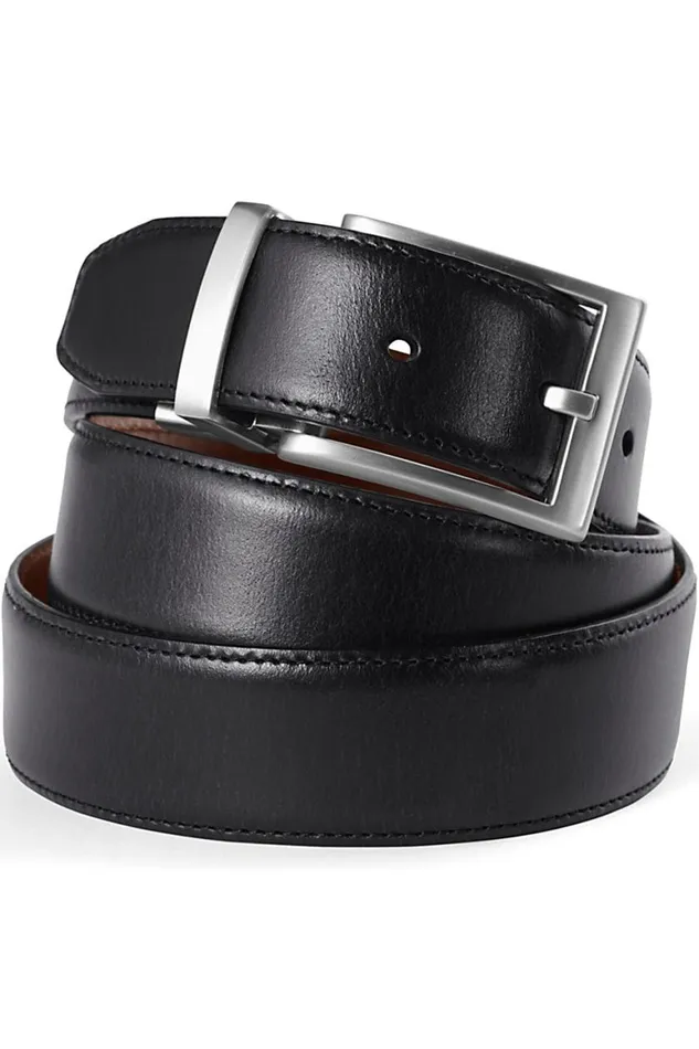 Lands039 End Accessories Men Reversible Belt Black