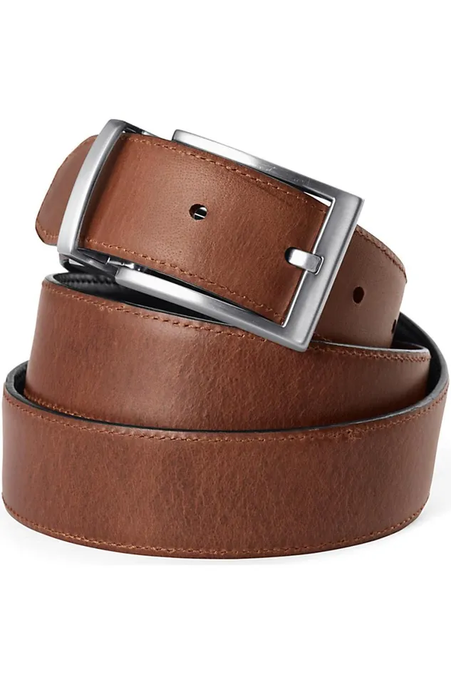 Lands039 End Accessories Men Reversible Belt Black
