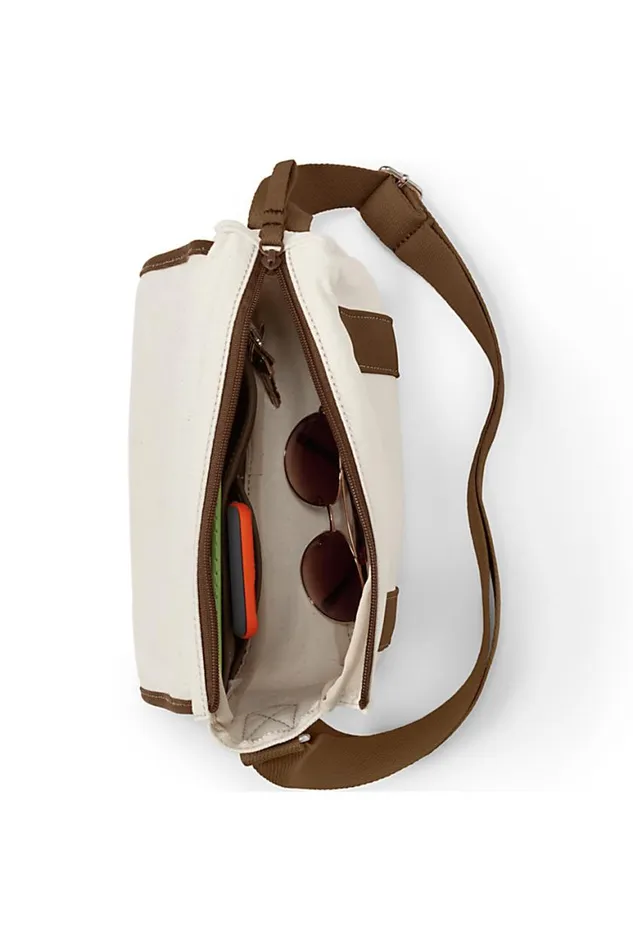 Lands039 End Accessories Men Solid Lightweight Canvas Crossbody Satchel Bag Natural Lands039 End Accessories Men Solid Lightweight Canvas Crossbody Satchel Bag Natural