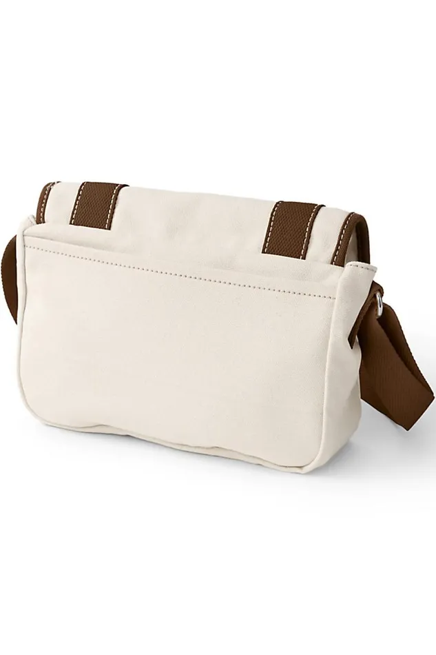 Lands039 End Accessories Men Solid Lightweight Canvas Crossbody Satchel Bag Natural Lands039 End Accessories Men Solid Lightweight Canvas Crossbody Satchel Bag Natural