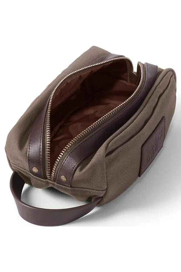 Lands039 End Accessories Men Waxed Canvas Travel Dopp Kit Toiletry Bag Brown Lands039 End Accessories Men Waxed Canvas Travel Dopp Kit Toiletry Bag Brown