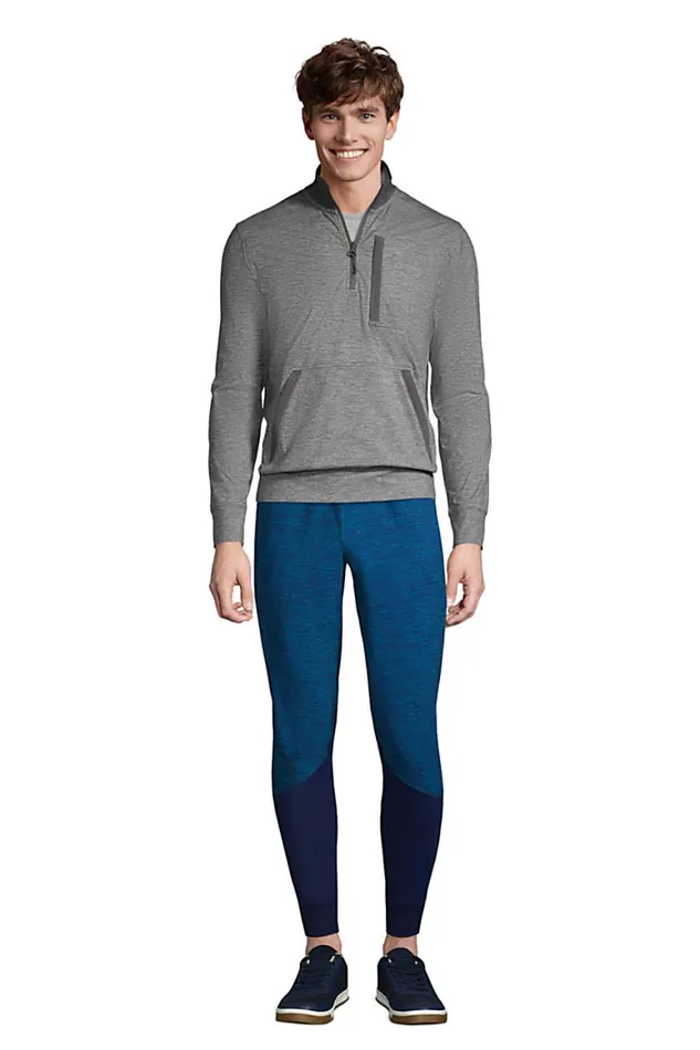 Lands039 End Activewear Men Active Hybrid Pull On Jogger Pants Baltic Teal Space Dye Lands039 End Activewear Men Active Hybrid Pull On Jogger Pants Baltic Teal Space Dye