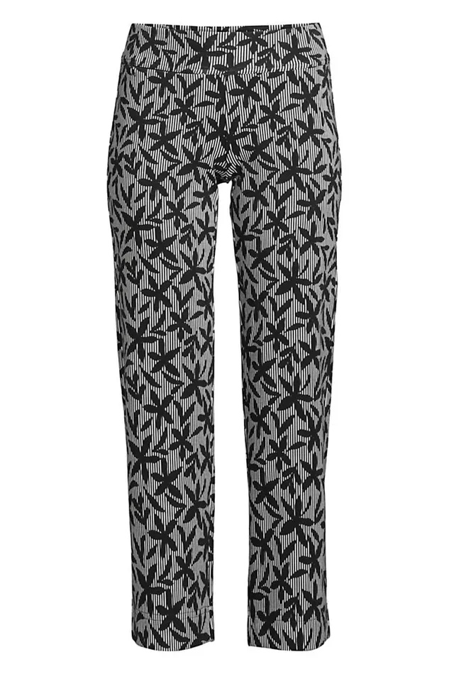 Lands039 End Capris and Crop Pants Women Plus Size Starfish Mid Rise Elastic Waist Pull On Crop Pants Print Black Stripe Floral Lands039 End Capris and Crop Pants Women Plus Size Starfish Mid Rise Elastic Waist Pull On Crop Pants Print Black Stripe Floral