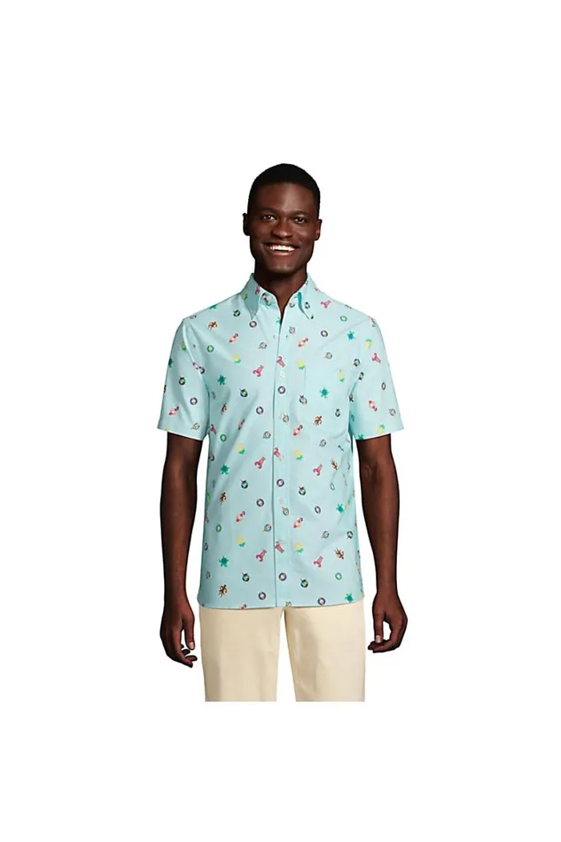 Lands039 End Casual Shirts Men Short Sleeve Traditional Fit Sail Rigger Oxford Light Blue Pool Floaties Lands039 End Casual Shirts Men Short Sleeve Traditional Fit Sail Rigger Oxford Light Blue Pool Floaties