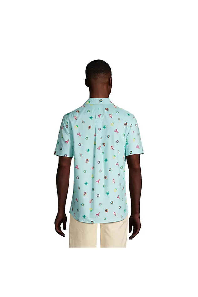 Lands039 End Casual Shirts Men Short Sleeve Traditional Fit Sail Rigger Oxford Light Blue Pool Floaties Lands039 End Casual Shirts Men Short Sleeve Traditional Fit Sail Rigger Oxford Light Blue Pool Floaties