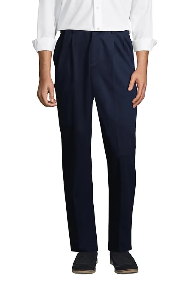 Lands039 End Chinos and Casual Pants Men Big And Tall Traditional Fit Pleated No Iron Chino Pants Radiant Navy Lands039 End Chinos and Casual Pants Men Big And Tall Traditional Fit Pleated No Iron Chino Pants Radiant Navy