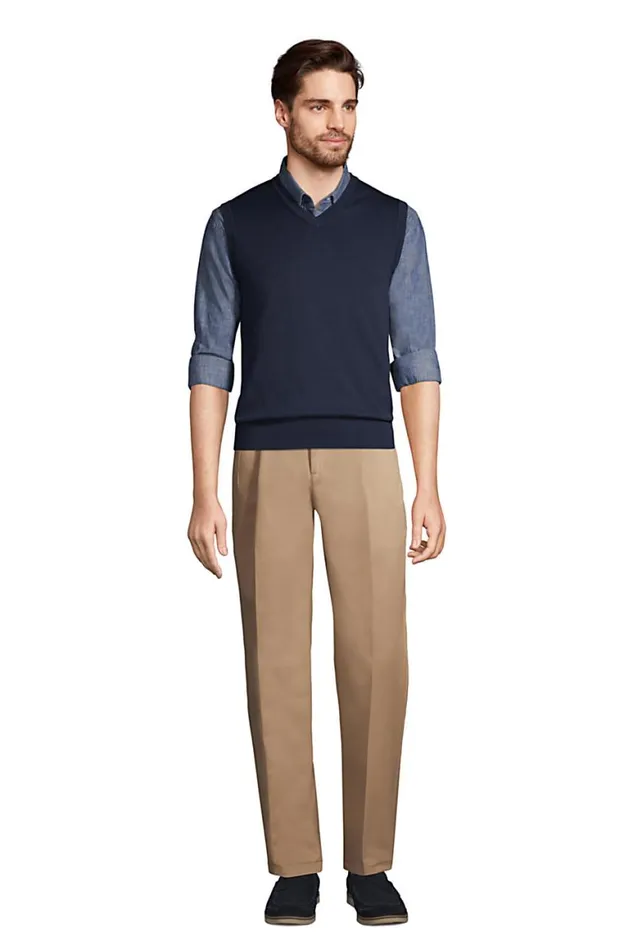 Lands039 End Chinos and Casual Pants Men Big And Tall Traditional Fit Pleated No Iron Chino Pants Radiant Navy Lands039 End Chinos and Casual Pants Men Big And Tall Traditional Fit Pleated No Iron Chino Pants Radiant Navy