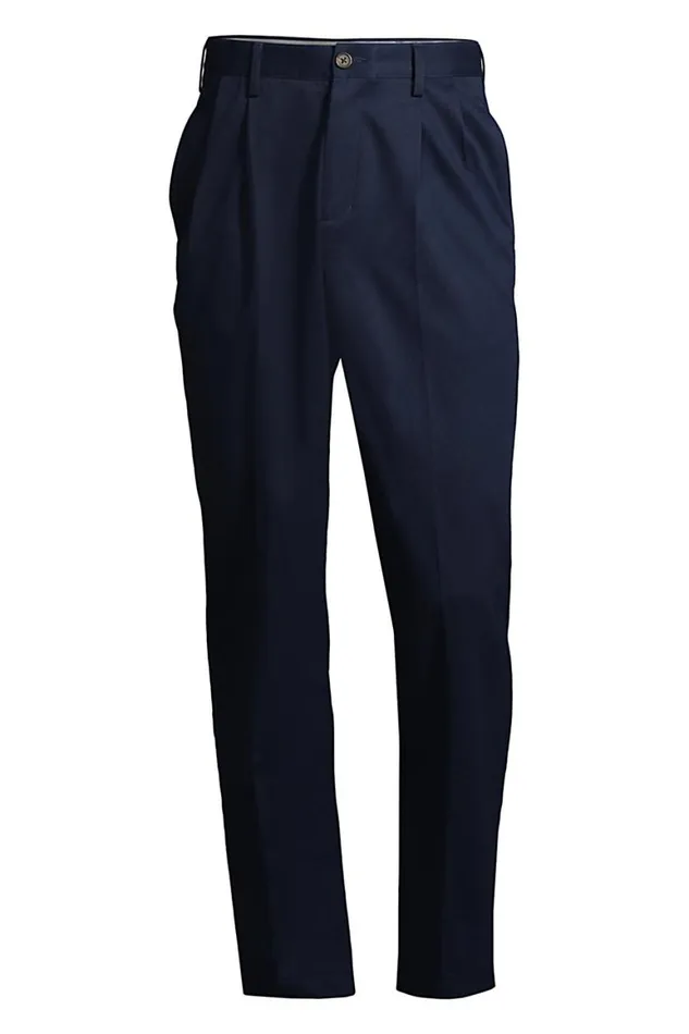 Lands039 End Chinos and Casual Pants Men Big And Tall Traditional Fit Pleated No Iron Chino Pants Radiant Navy Lands039 End Chinos and Casual Pants Men Big And Tall Traditional Fit Pleated No Iron Chino Pants Radiant Navy