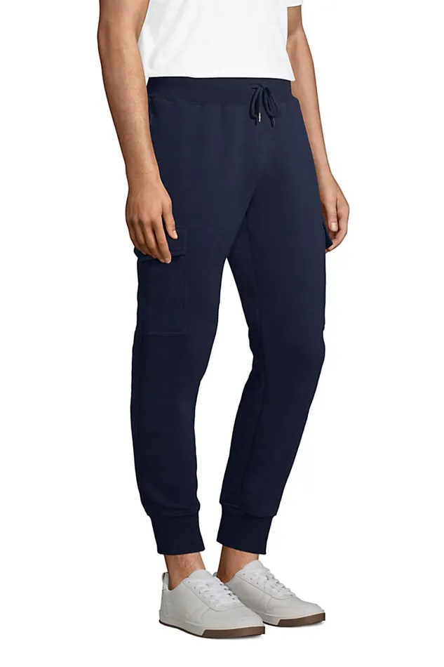 Lands039 End Chinos and Casual Pants Men Serious Sweats Cargo Pants Radiant Navy