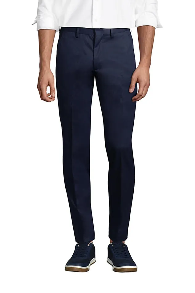 Lands039 End Chinos and Casual Pants Men Slim Fit No Iron Twill Dress Pants Radiant Navy Lands039 End Chinos and Casual Pants Men Slim Fit No Iron Twill Dress Pants Radiant Navy