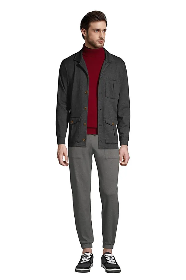Lands039 End Chinos and Casual Pants Men Sweater Knit Pull On Pants Charcoal Heather