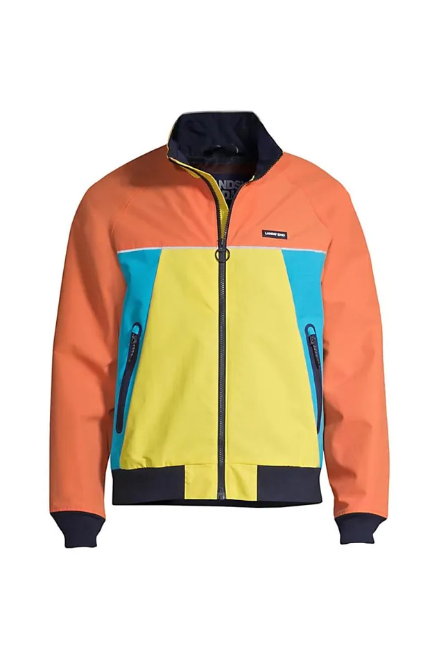 Lands039 End Coats and Jackets Men Big And Tall Lightweight Colorblock Squall Jacket Papaya Orange Lands039 End Coats and Jackets Men Big And Tall Lightweight Colorblock Squall Jacket Papaya Orange
