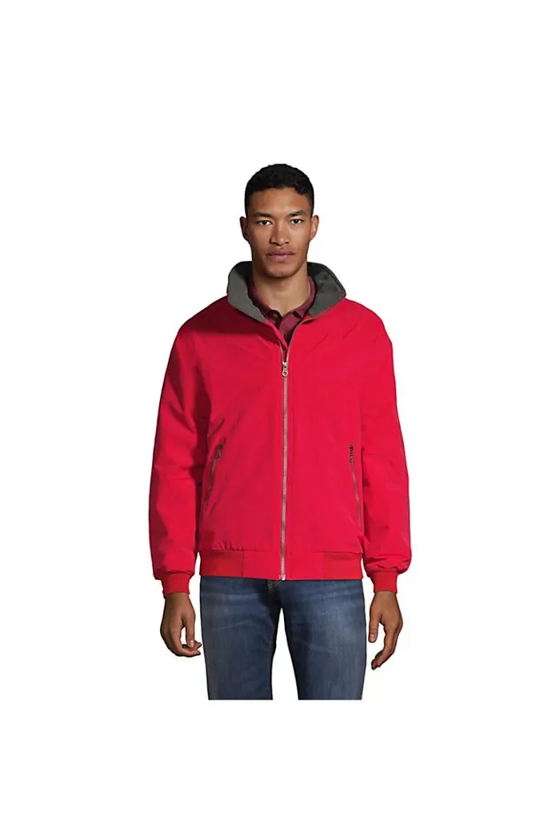 Lands039 End Coats and Jackets Men Classic Squall Jacket Rich Red