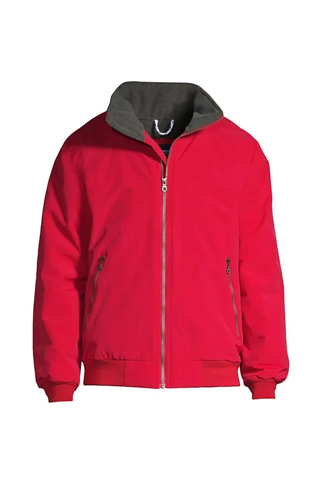 Lands039 End Coats and Jackets Men Classic Squall Jacket Rich Red Lands039 End Coats and Jackets Men Classic Squall Jacket Rich Red