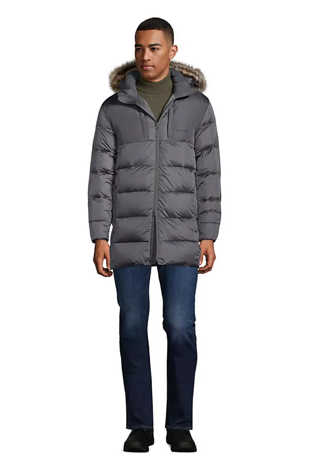 Lands039 End Coats and Jackets Men Down Wide Channel Parka Charcoal Lands039 End Coats and Jackets Men Down Wide Channel Parka Charcoal