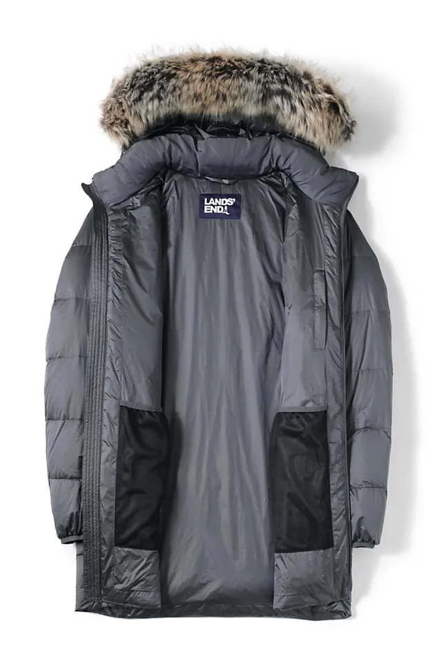 Lands039 End Coats and Jackets Men Down Wide Channel Parka Charcoal Lands039 End Coats and Jackets Men Down Wide Channel Parka Charcoal