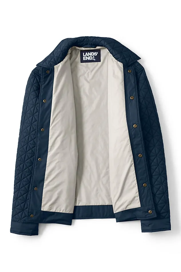 Lands039 End Coats and Jackets Men Insulated Primaloft Eco Quilted Shirt Jacket Radiant Navy Lands039 End Coats and Jackets Men Insulated Primaloft Eco Quilted Shirt Jacket Radiant Navy