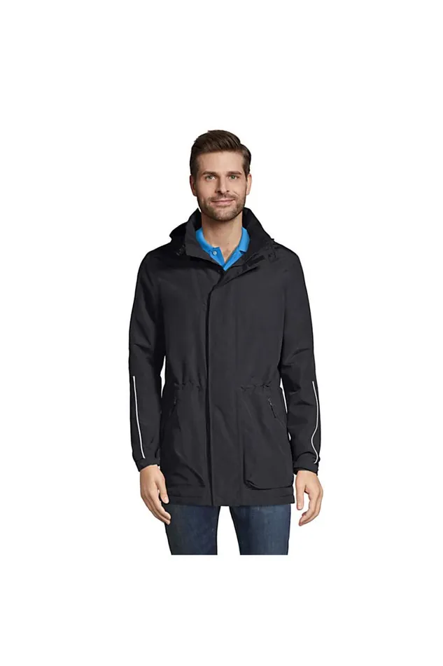 Lands039 End Coats and Jackets Men Outrigger Reflective Parka Black