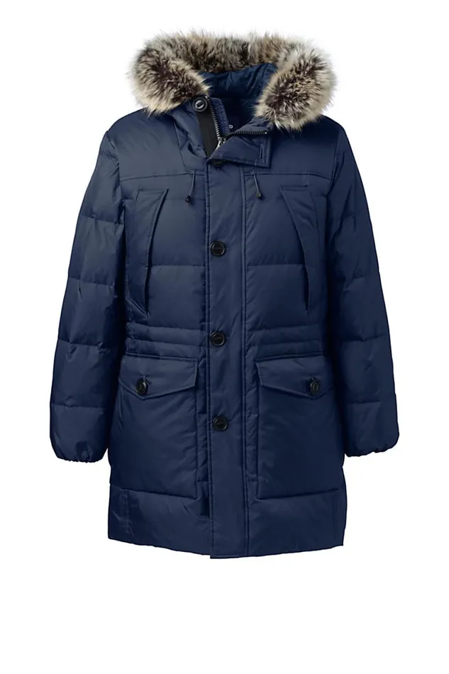 Lands039 End Coats and Jackets Men Rusk Winter Down Parka Radiant Navy