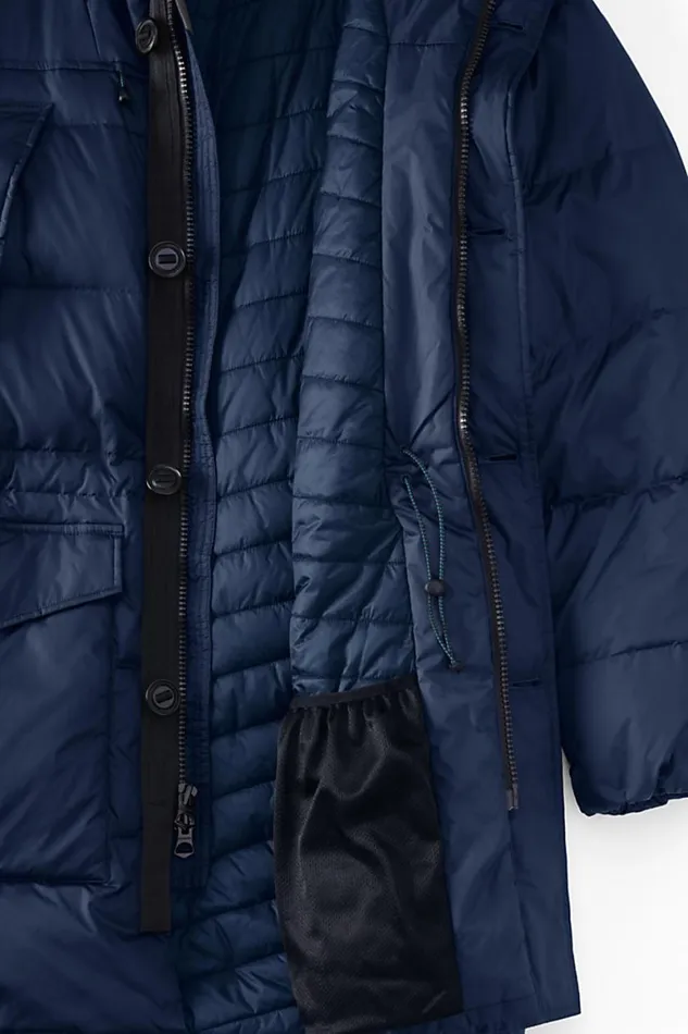 Lands039 End Coats and Jackets Men Rusk Winter Down Parka Radiant Navy