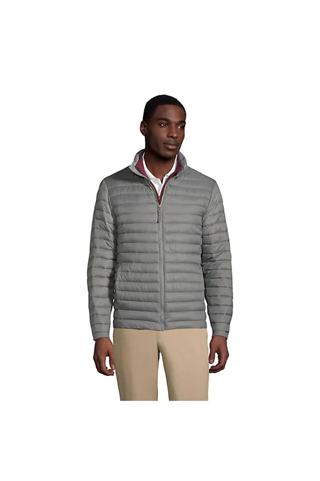 Lands039 End Coats and Jackets Men Thermoplume Jacket Arctic Gray