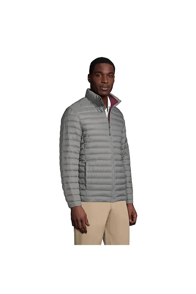 Lands039 End Coats and Jackets Men Thermoplume Jacket Arctic Gray