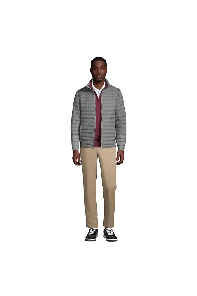 Lands039 End Coats and Jackets Men Thermoplume Jacket Arctic Gray