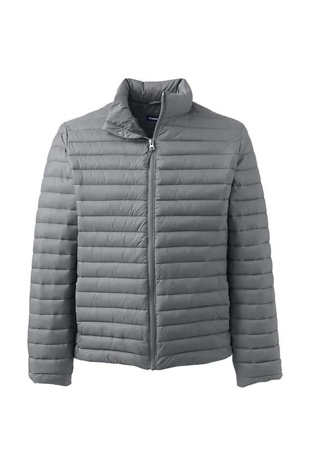Lands039 End Coats and Jackets Men Thermoplume Jacket Arctic Gray