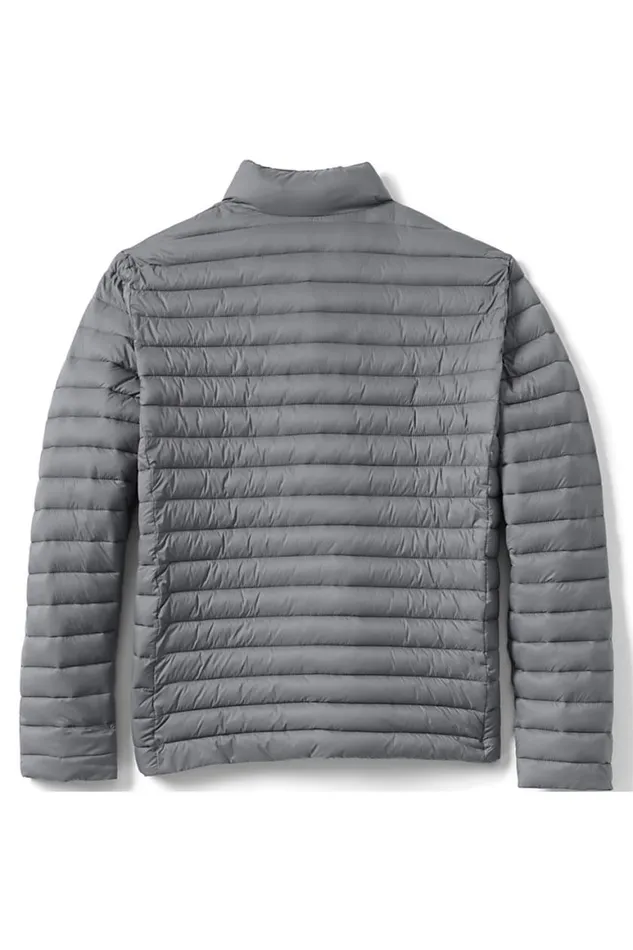 Lands039 End Coats and Jackets Men Thermoplume Jacket Arctic Gray