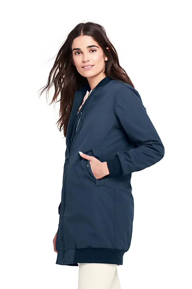 Lands039 End Coats and Jackets Women 3 In 1 Bomber Long Squall Coat Radiant Navy Lands039 End Coats and Jackets Women 3 In 1 Bomber Long Squall Coat Radiant Navy