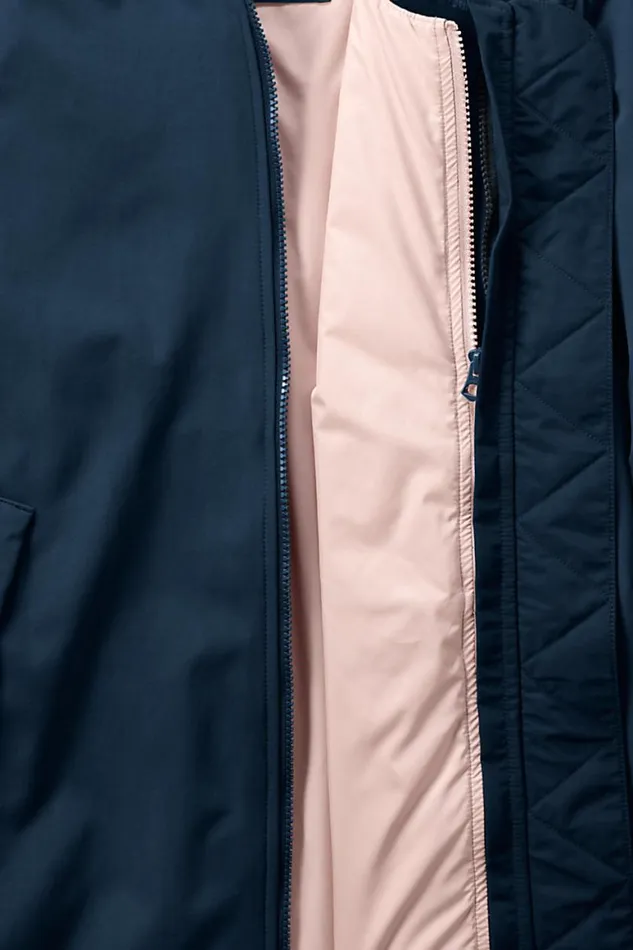Lands039 End Coats and Jackets Women 3 In 1 Bomber Long Squall Coat Radiant Navy Lands039 End Coats and Jackets Women 3 In 1 Bomber Long Squall Coat Radiant Navy
