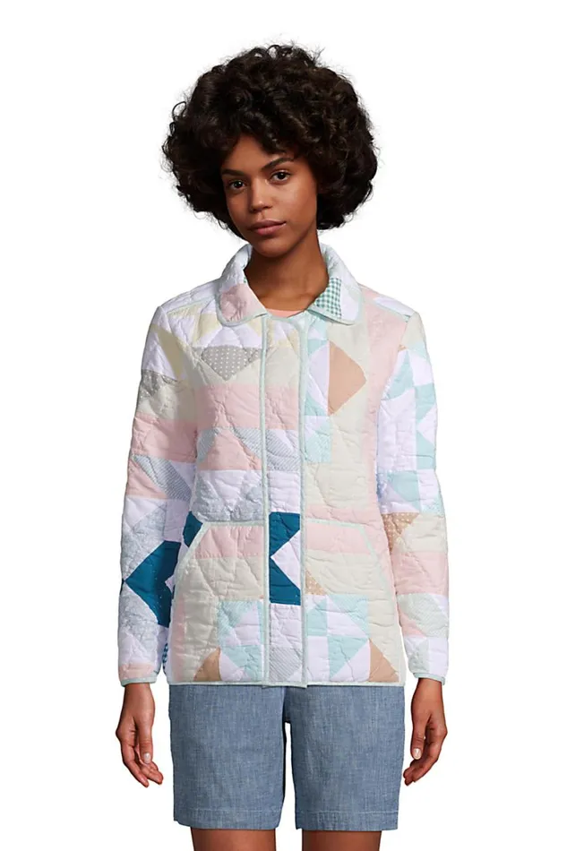 Lands039 End Coats and Jackets Women Authentic Patchwork Quilted Jacket Rose Circle Of Friends Quilt Lands039 End Coats and Jackets Women Authentic Patchwork Quilted Jacket Rose Circle Of Friends Quilt