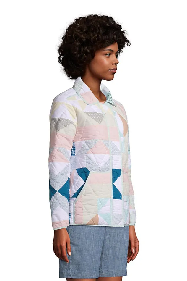 Lands039 End Coats and Jackets Women Authentic Patchwork Quilted Jacket Rose Circle Of Friends Quilt Lands039 End Coats and Jackets Women Authentic Patchwork Quilted Jacket Rose Circle Of Friends Quilt