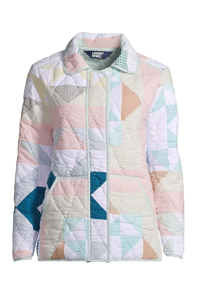 Lands039 End Coats and Jackets Women Authentic Patchwork Quilted Jacket Rose Circle Of Friends Quilt Lands039 End Coats and Jackets Women Authentic Patchwork Quilted Jacket Rose Circle Of Friends Quilt