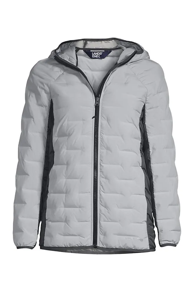 Lands039 End Coats and Jackets Women Insulated Double Weave Down Jacket With Hood Ultimate Gray Lands039 End Coats and Jackets Women Insulated Double Weave Down Jacket With Hood Ultimate Gray