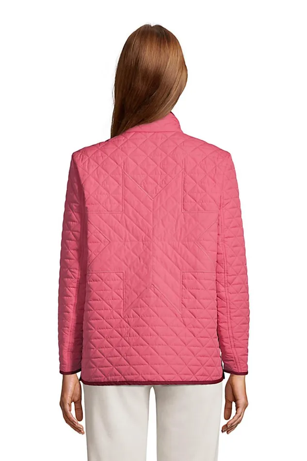 Lands039 End Coats and Jackets Women Insulated Quilted Snap Neck Pullover Soft Mojave Rose Lands039 End Coats and Jackets Women Insulated Quilted Snap Neck Pullover Soft Mojave Rose