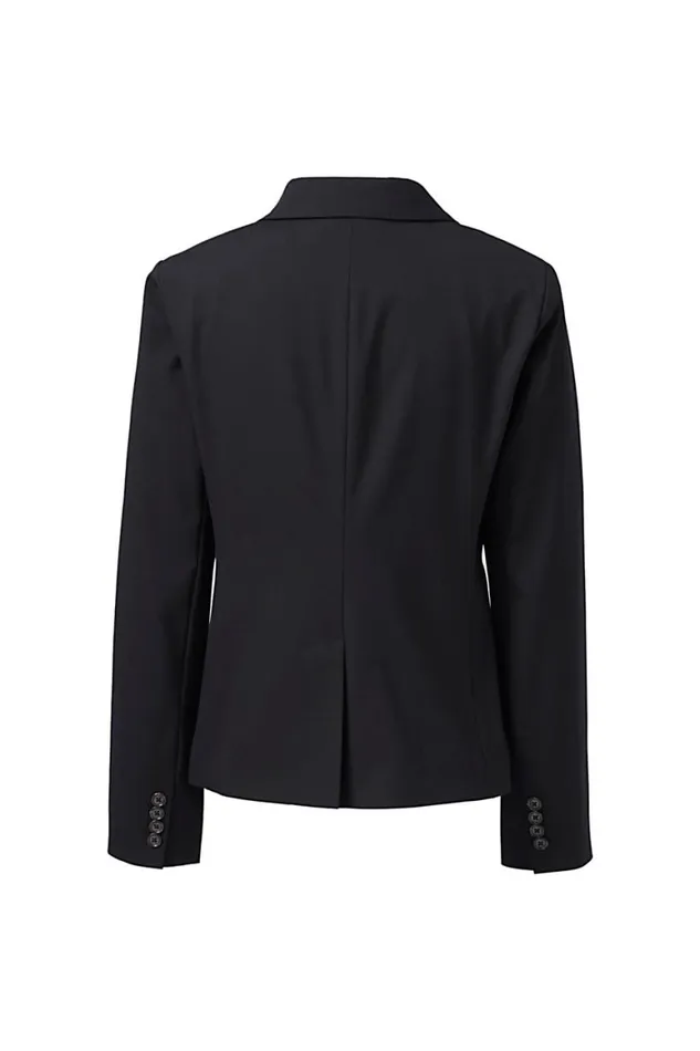 Lands039 End Coats and Jackets Women Petite Washable Wool Modern 1 Button Blazer Black Lands039 End Coats and Jackets Women Petite Washable Wool Modern 1 Button Blazer Black