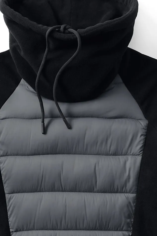 Lands039 End Coats and Jackets Women Plus Size Insulated Hybrid Fleece Pullover Charcoal Lands039 End Coats and Jackets Women Plus Size Insulated Hybrid Fleece Pullover Charcoal