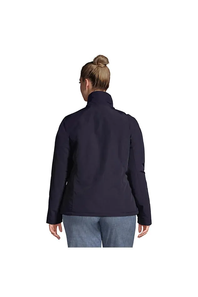 Lands039 End Coats and Jackets Women Plus Size Sport Squall Jacket True Navy