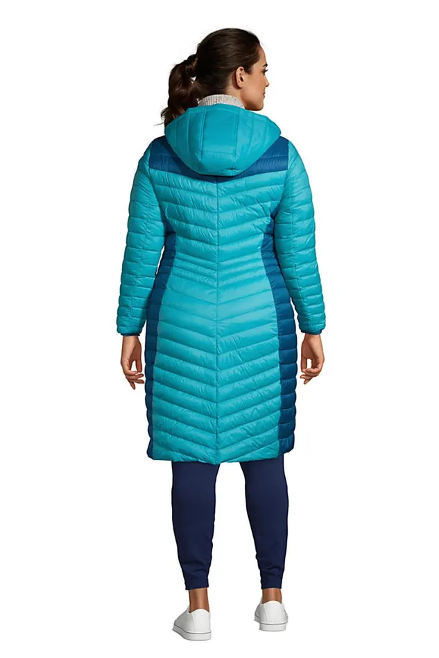 Lands039 End Coats and Jackets Women Plus Size Ultra Lightweight Packable Down Coat With Hood Peacock Teal Lands039 End Coats and Jackets Women Plus Size Ultra Lightweight Packable Down Coat With Hood Peacock Teal